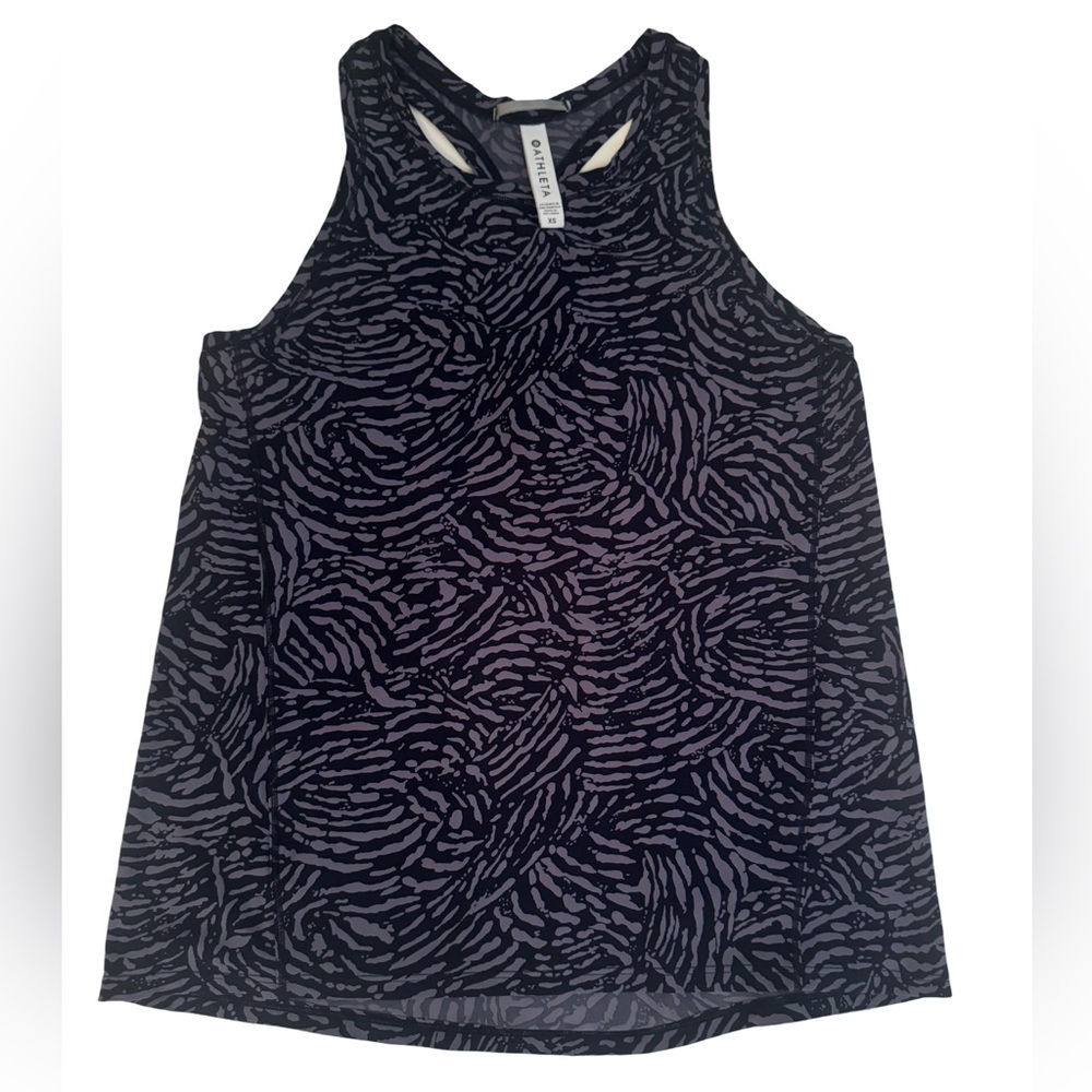 Athleta Racer Back Tank Top Animal Print EUC